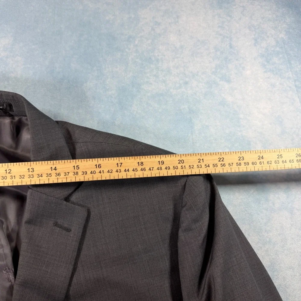 Lauren Ralph Lauren Suit Jacket Mens 50R Grey Wool Blend 2-Button Blazer 3062